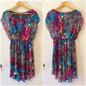 LUSH Watercolor Mini Dress M EUC